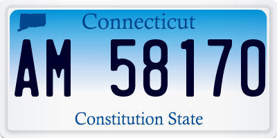 CT license plate AM58170