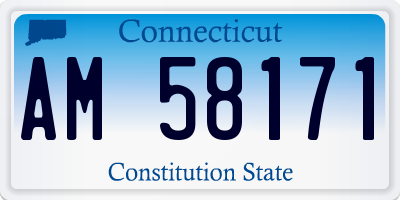 CT license plate AM58171