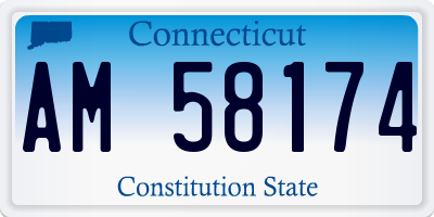 CT license plate AM58174