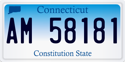 CT license plate AM58181