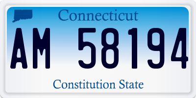 CT license plate AM58194