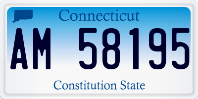 CT license plate AM58195