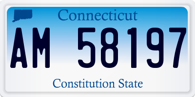 CT license plate AM58197