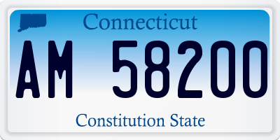 CT license plate AM58200
