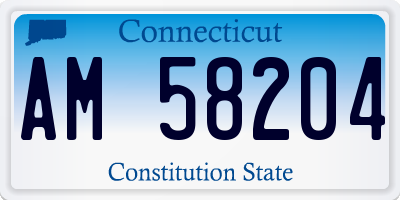 CT license plate AM58204
