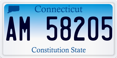 CT license plate AM58205
