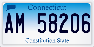 CT license plate AM58206