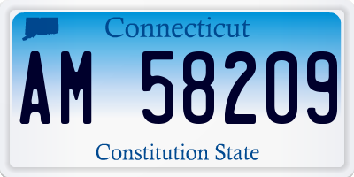 CT license plate AM58209