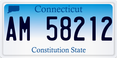 CT license plate AM58212