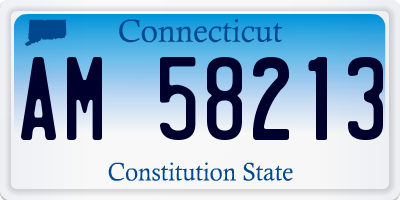 CT license plate AM58213