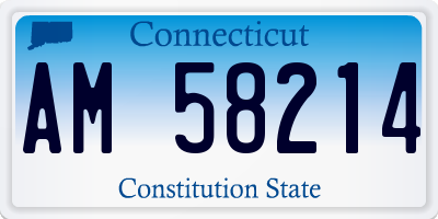 CT license plate AM58214