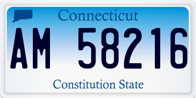 CT license plate AM58216