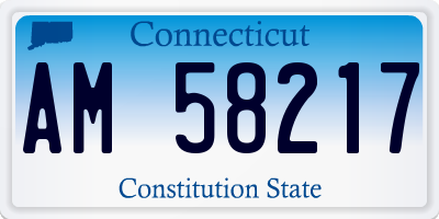 CT license plate AM58217