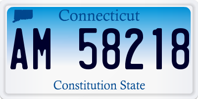 CT license plate AM58218