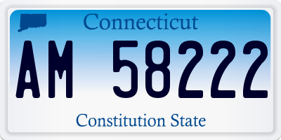 CT license plate AM58222