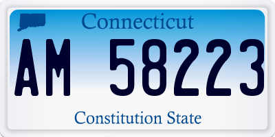 CT license plate AM58223
