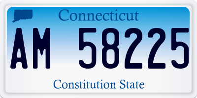 CT license plate AM58225