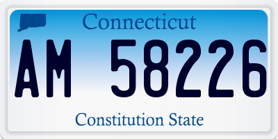 CT license plate AM58226