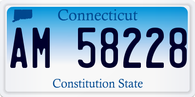 CT license plate AM58228
