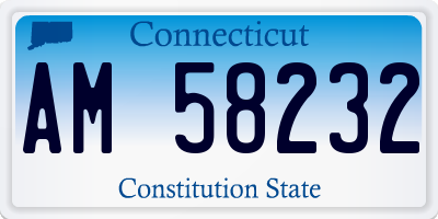 CT license plate AM58232