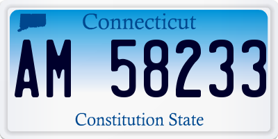 CT license plate AM58233