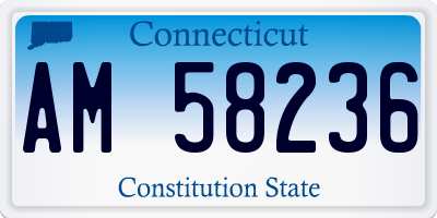 CT license plate AM58236
