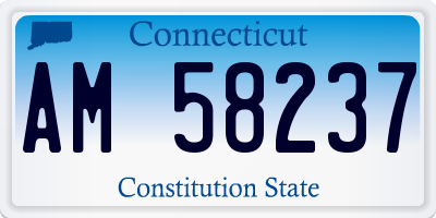 CT license plate AM58237
