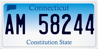 CT license plate AM58244