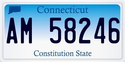CT license plate AM58246