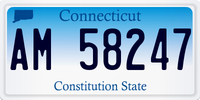 CT license plate AM58247