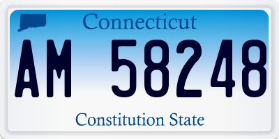 CT license plate AM58248