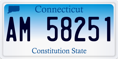 CT license plate AM58251