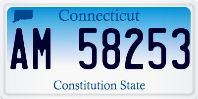 CT license plate AM58253