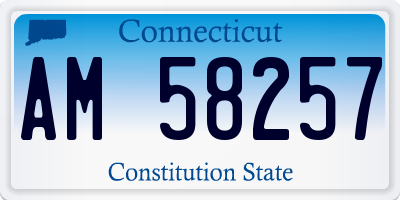 CT license plate AM58257