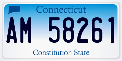 CT license plate AM58261