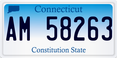 CT license plate AM58263