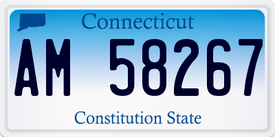 CT license plate AM58267