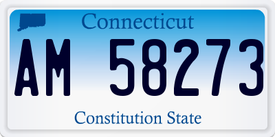 CT license plate AM58273