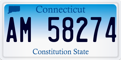 CT license plate AM58274