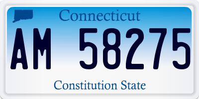 CT license plate AM58275