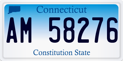 CT license plate AM58276