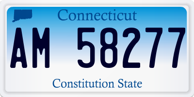 CT license plate AM58277