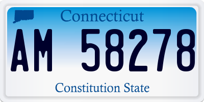 CT license plate AM58278