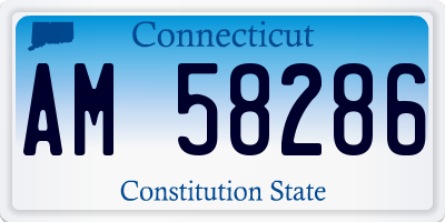 CT license plate AM58286