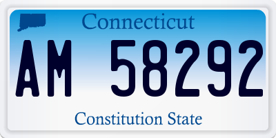 CT license plate AM58292