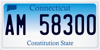 CT license plate AM58300