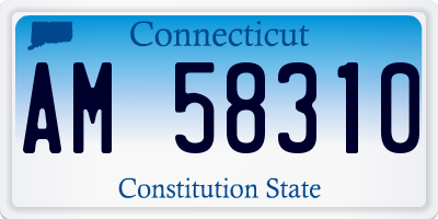CT license plate AM58310