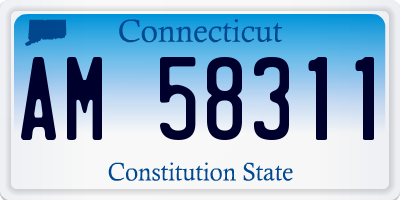CT license plate AM58311