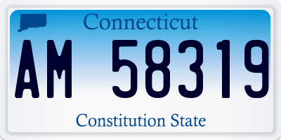 CT license plate AM58319