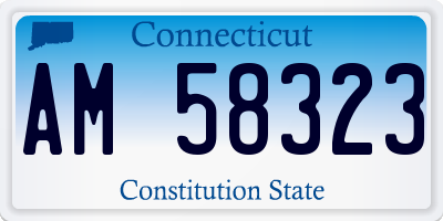 CT license plate AM58323